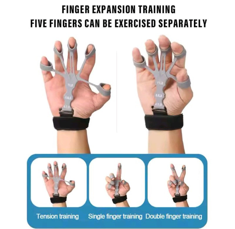 Silicone Grip Training and Exercise Finger Exercise Stretcher Hand Strengthener Arthritis Grip Trainer Hand Brush Expander Grip